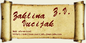 Žaklina Vučijak vizit kartica